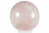 Polished Rose Quartz Sphere - Madagascar #260535-1